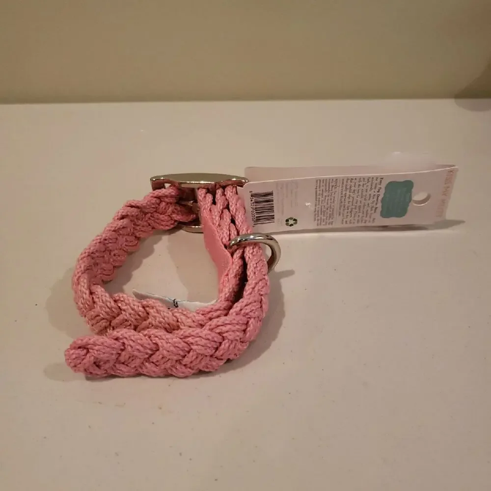 Kiss My Mutt Pink Braided MD 18